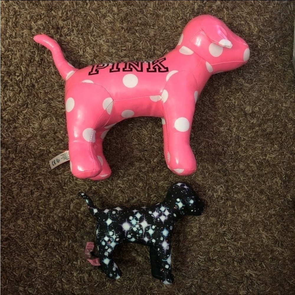 Victoria’s Secret PINK Pink and White Polka Dot Giant Plush Bus Dog Display - Picture 11 of 15